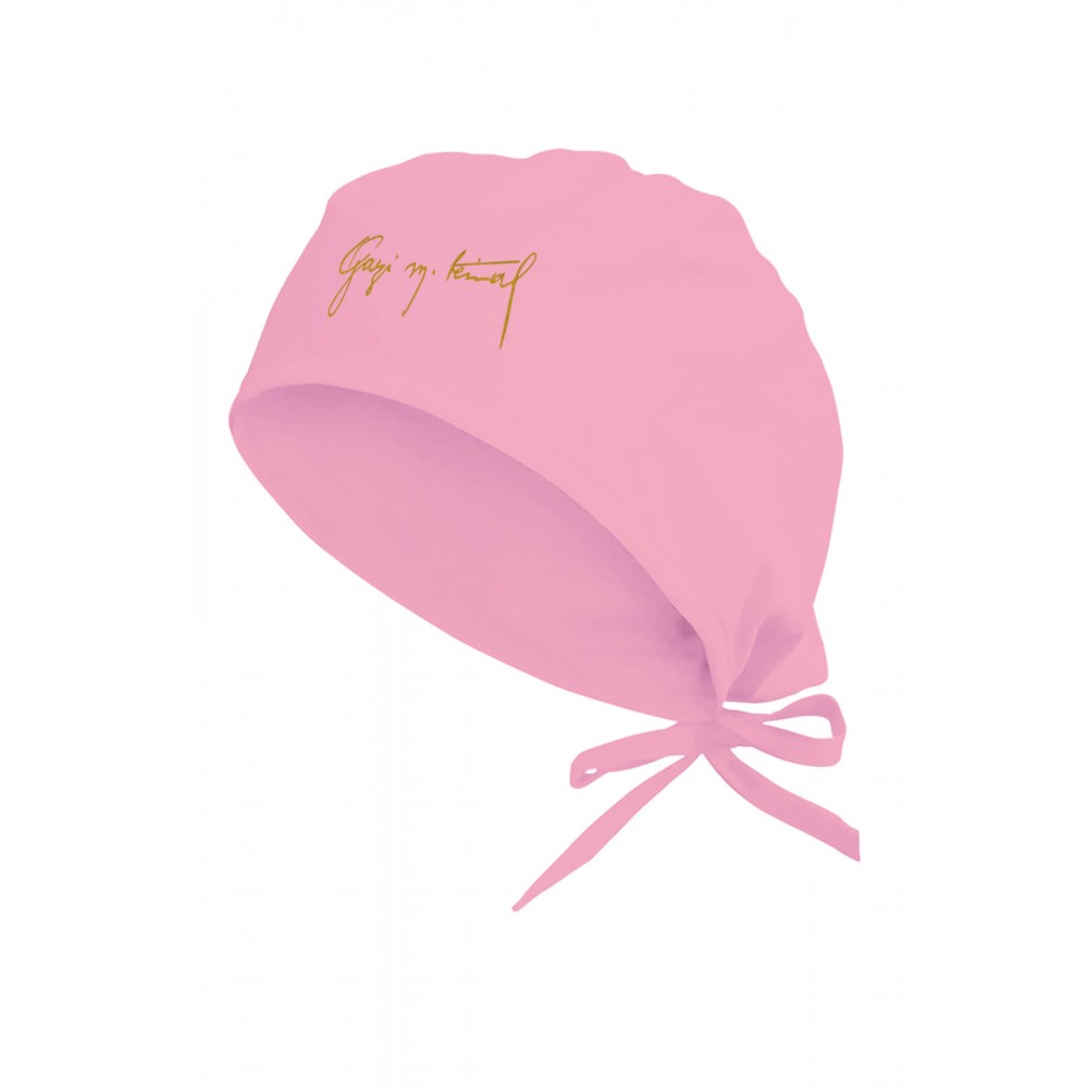 Altın Rengi G.M.K.Atatürk İmzalı  Cerrahi Bone | Hastane Bonesi 